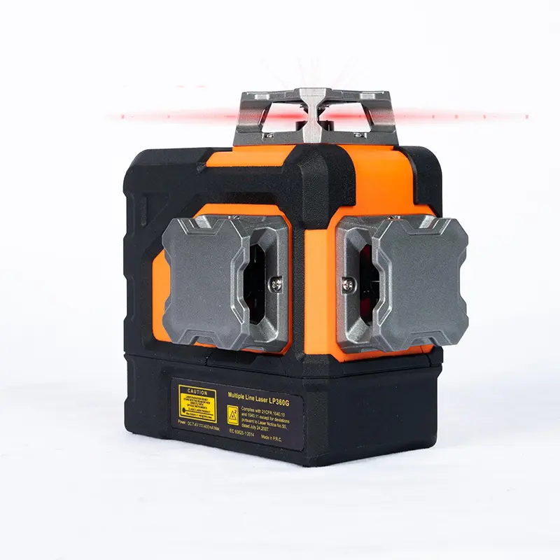 3x360 ° rødt laserniveau